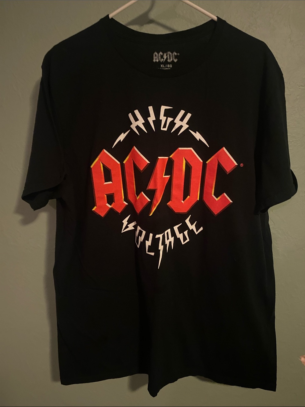 AC/DC Black and White Logo Tag Tee